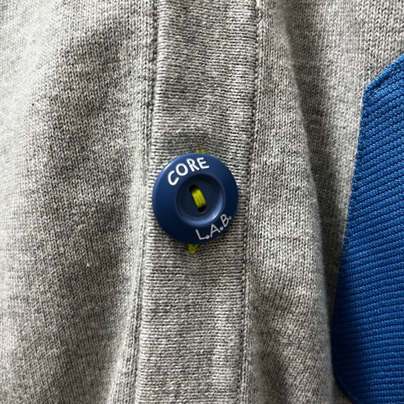 JACK & JONES men’s grey preppy cardigan jacket sweater - Picture 2 of 4